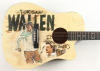 Morgan Wallen Guitar with Signed Custom Insert Pickguard (ACOA) at PristineAuction.com