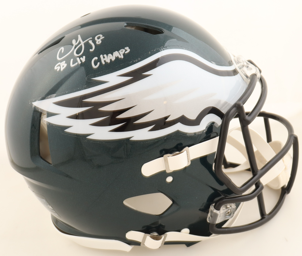 CJ Gardner-Johnson Signed Eagles Full-Size Authentic Speed Helmet Inscribed "SB LIV Champs" (Beckett) at PristineAuction.com CJ Gardner-Johnson Signed Eagles Full-Size Authentic Speed Helmet Inscribed "SB LIV Champs" (Beckett) at PristineAuction.com