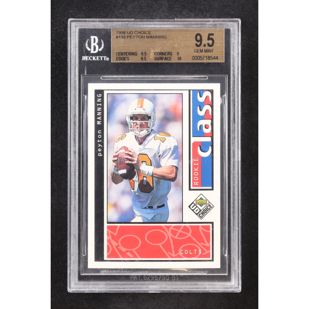 Peyton Manning 1998 UD Choice #193 RC (BGS 9.5) at PristineAuction.com