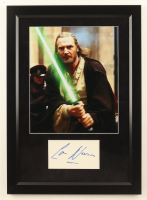 Liam Neeson Signed "Star Wars: Episode I – The Phantom Menace" Custom Framed Cut Display (AutographCOA & AutographPros) at PristineAuction.com