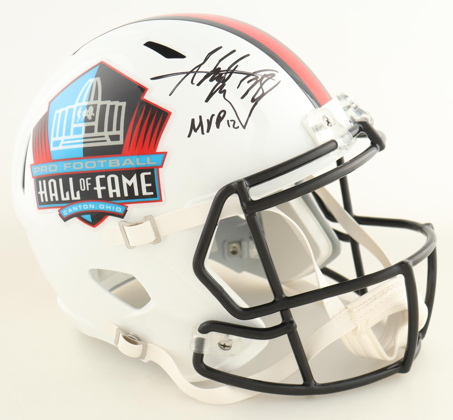 Adrian Peterson Signed NFL Hall of Fame Speed Helmet Inscribed "MVP" (JSA) at PristineAuction.com Adrian Peterson Signed NFL Hall of Fame Speed Helmet Inscribed "MVP" (JSA) at PristineAuction.com