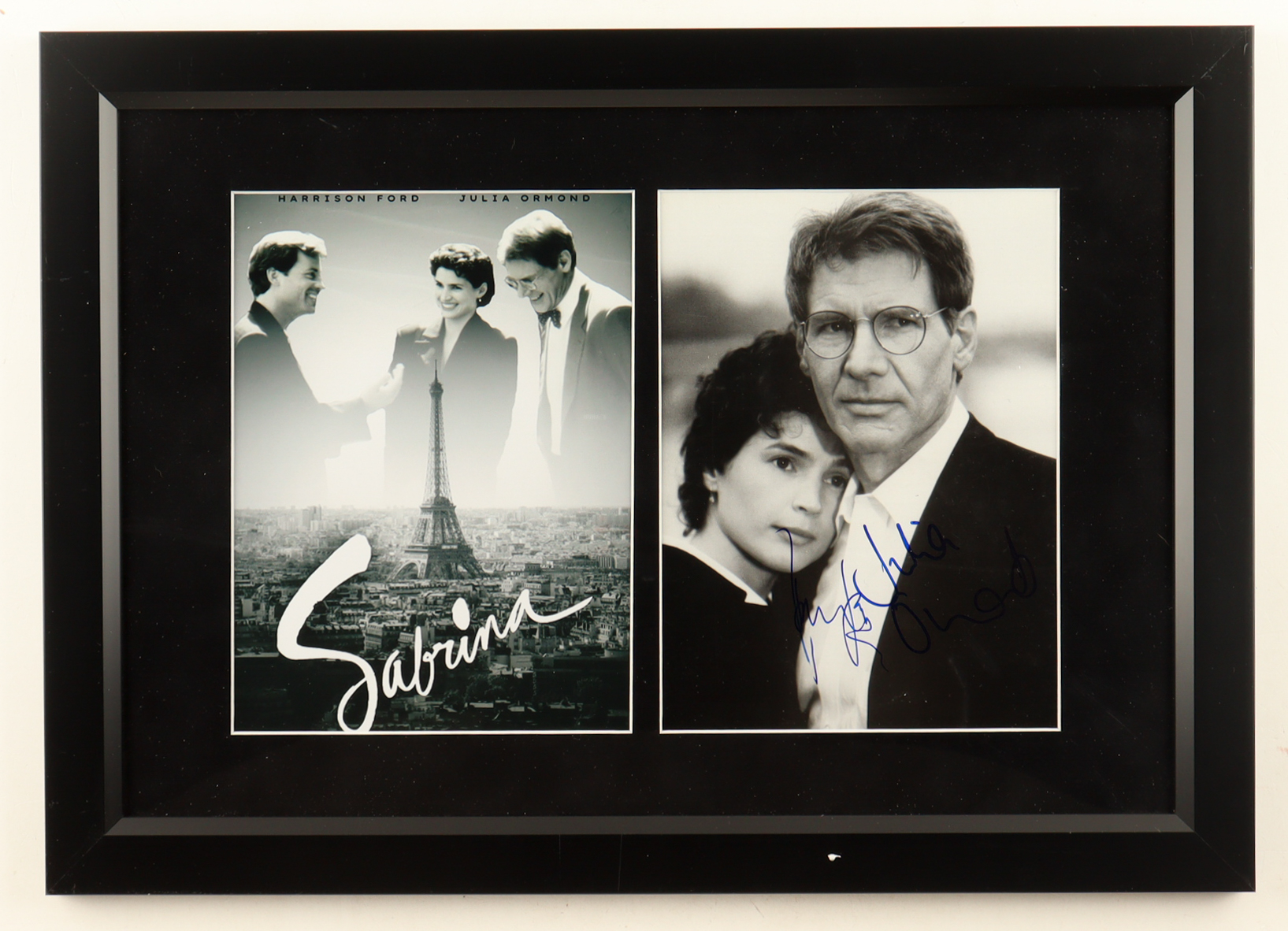 Harrison Ford & Julia Ormond Signed "Sabrina" Custom Framed Photo Display (AutographCOA & AutographPros) at PristineAuction.com Harrison Ford & Julia Ormond Signed "Sabrina" Custom Framed Photo Display (AutographCOA & AutographPros) at PristineAuction.com