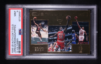 Michael Jordan / Dennis Rodman / Scottie Pippen 1996 Upper Deck Auth 22KT Gold 72 Victories #03840/10,000 (PSA 9) at PristineAuction.com