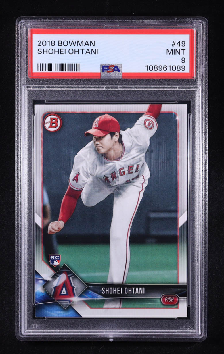 Shohei Ohtani 2018 Topps Bowman #49 RC (PSA 9) at PristineAuction.com Shohei Ohtani 2018 Topps Bowman #49 RC (PSA 9) at PristineAuction.com