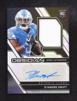 D'Andre Swift 2020 Panini Obsidian Rookie Jersey Autographs #215 #082/150 RC at PristineAuction.com