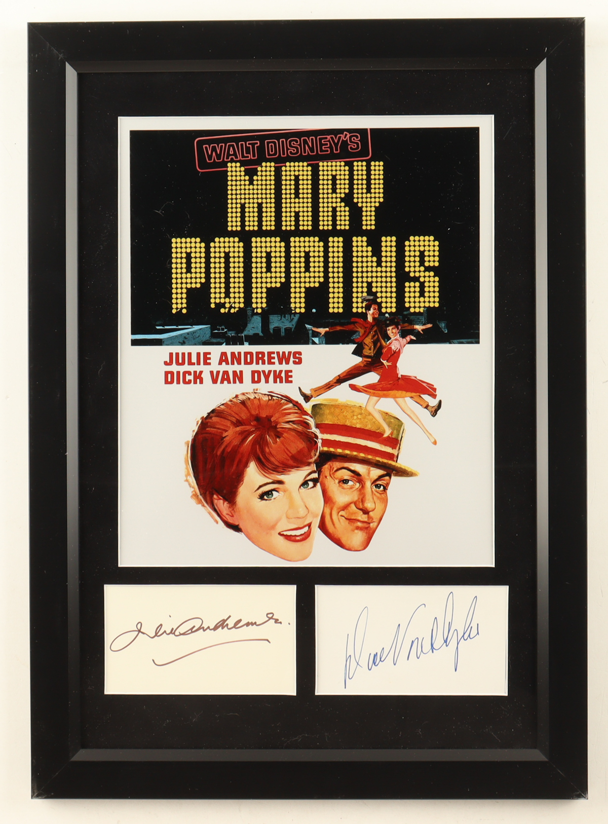 Julie Andrews & Dick Van Dyke Signed "Mary Poppins" Custom Framed Cut Display (AutographCOA & AutographPros) at PristineAuction.com Julie Andrews & Dick Van Dyke Signed "Mary Poppins" Custom Framed Cut Display (AutographCOA & AutographPros) at PristineAuction.com