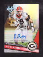 Brock Bowers 2023 Bowman Chrome University Autographs Refractors #50 RC at PristineAuction.com