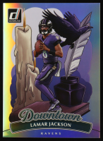 Lamar Jackson 2025 Panini Donruss Football Oversized Downtown Jumbo #1 at PristineAuction.com