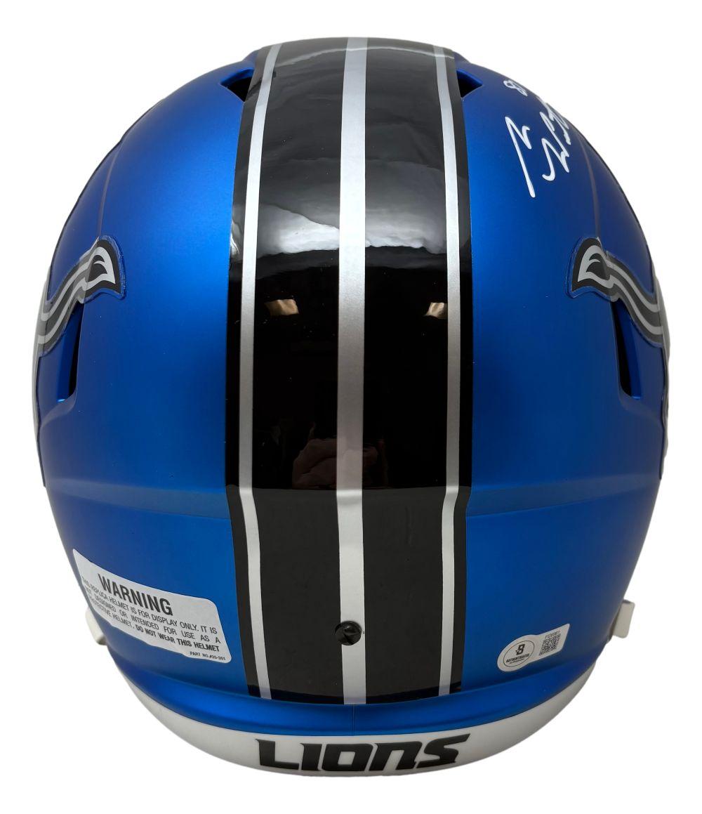 Sam LaPorta Signed Lions Full-Size Rave Alternate Speed Helmet (Beckett) at PristineAuction.com Sam LaPorta Signed Lions Full-Size Rave Alternate Speed Helmet (Beckett) at PristineAuction.com