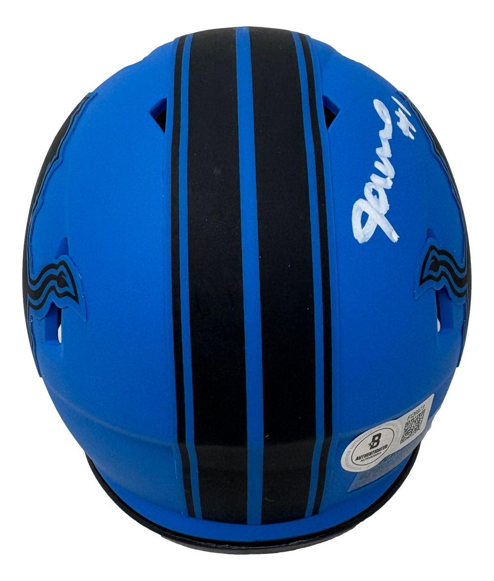 Jameson Williams Signed Lions Rave Alternate Speed Mini Helmet (Beckett) at PristineAuction.com Jameson Williams Signed Lions Rave Alternate Speed Mini Helmet (Beckett) at PristineAuction.com