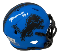 Jameson Williams Signed Lions Rave Alternate Speed Mini Helmet (Beckett) at PristineAuction.com