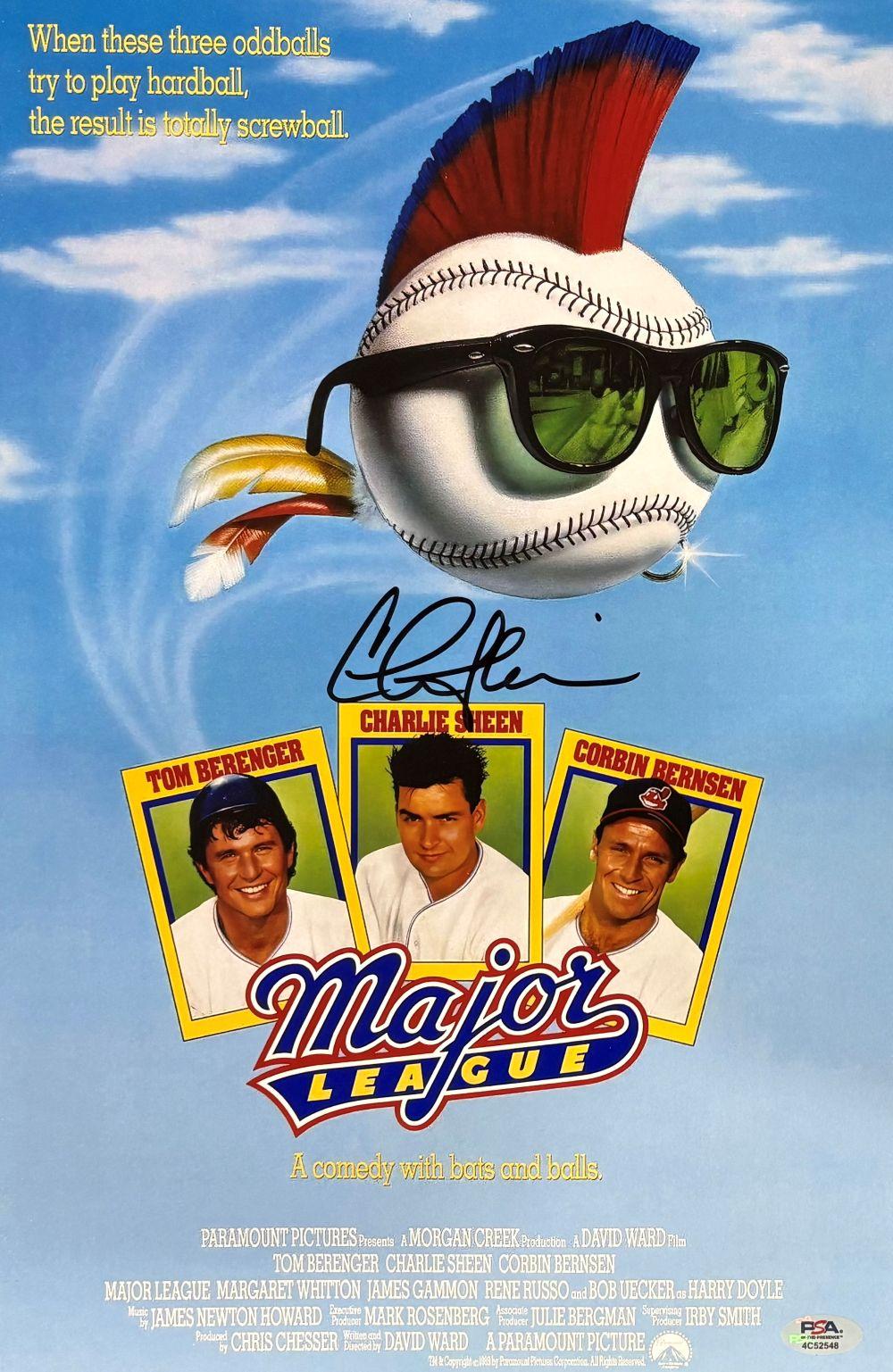Charlie Sheen Signed "Major League" 11x17 Photo (PSA) at PristineAuction.com Charlie Sheen Signed "Major League" 11x17 Photo (PSA) at PristineAuction.com