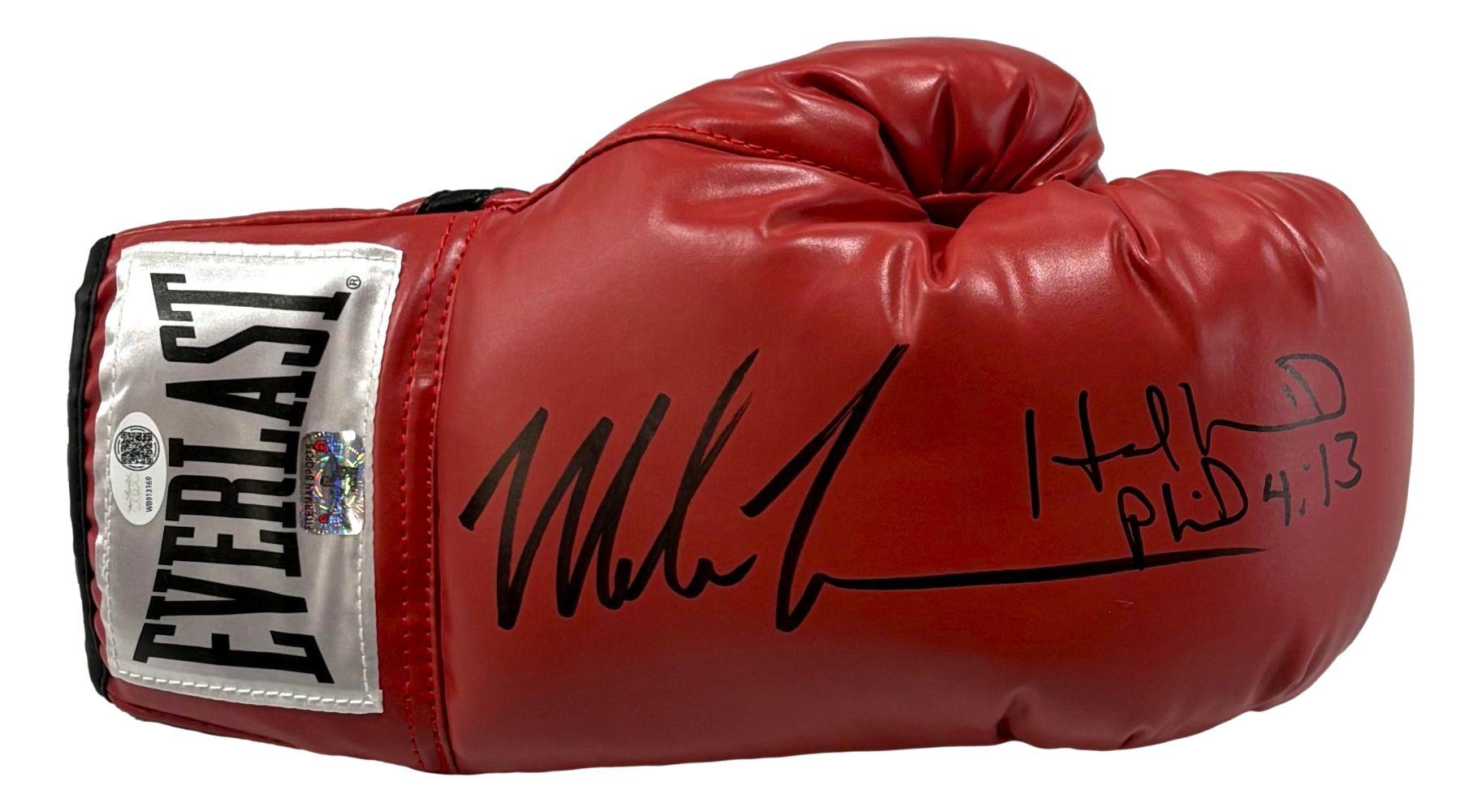 Mike Tyson & Evander Holyfield Signed Everlast Boxing Glove (JSA) at PristineAuction.com Mike Tyson & Evander Holyfield Signed Everlast Boxing Glove (JSA) at PristineAuction.com