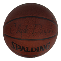 Clyde Drexler Signed Spalding Basketball (JSA) at PristineAuction.com
