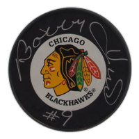Bobby Hull Signed Blackhawks Logo Hockey Puck (JSA) at PristineAuction.com