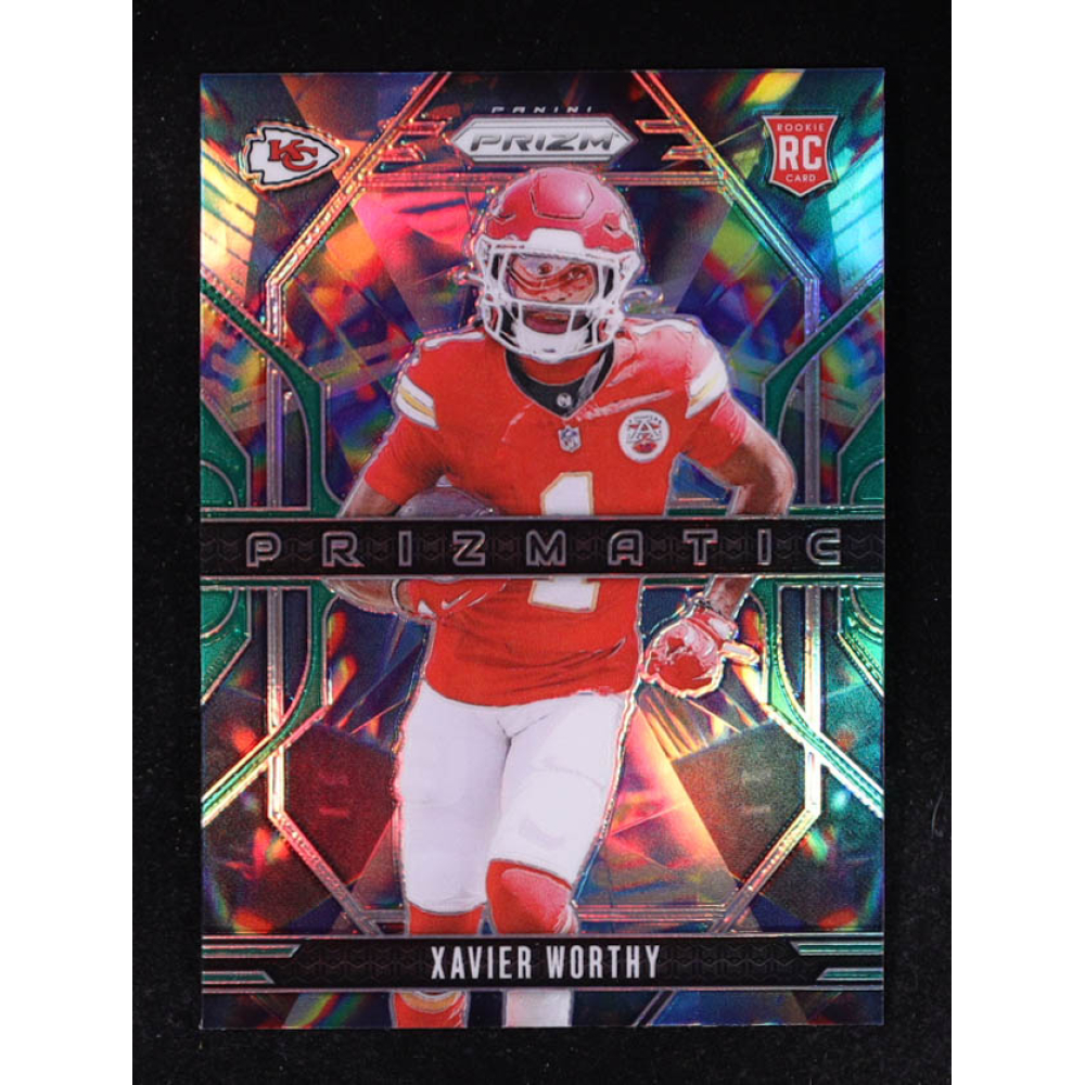 Xavier Worthy 2024 Panini Prizm Prizmatic Prizms Green #14 RC at PristineAuction.com