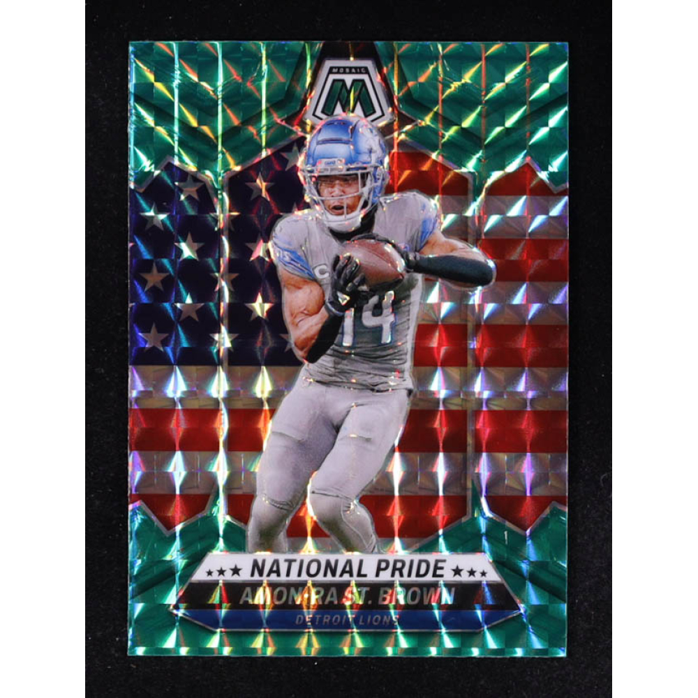 Amon-Ra St. Brown 2024 Panini Mosaic Mosaic Green #263 NP at PristineAuction.com