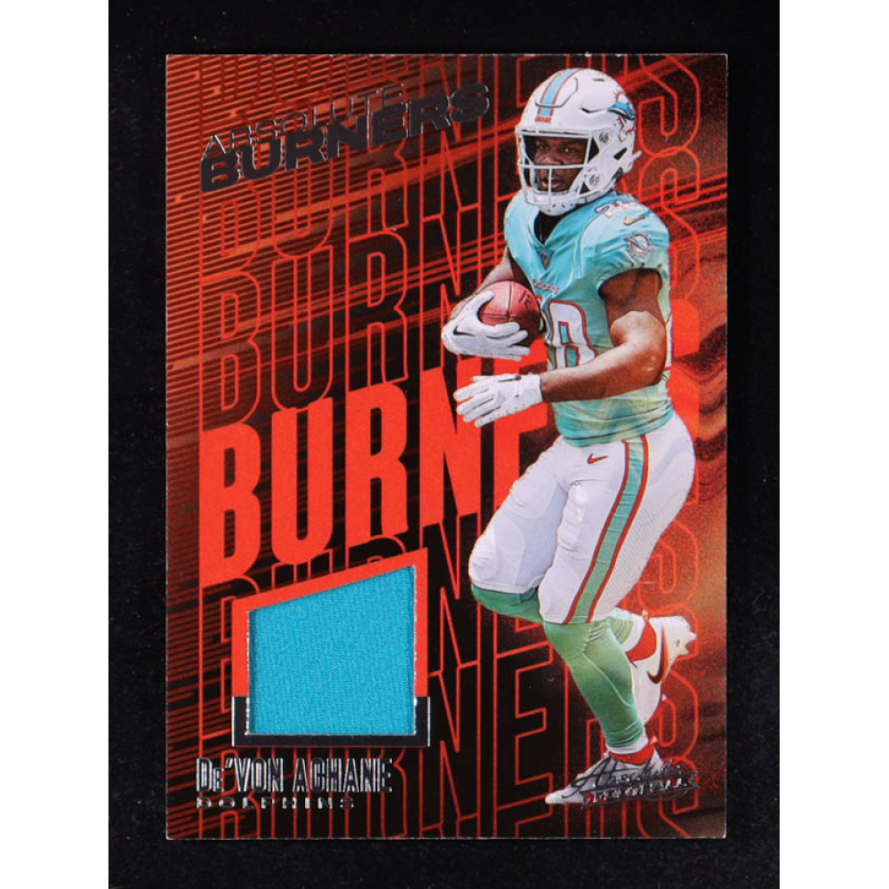 De'Von Achane 2023 Absolute Absolute Burners Jerseys #7 RC at PristineAuction.com