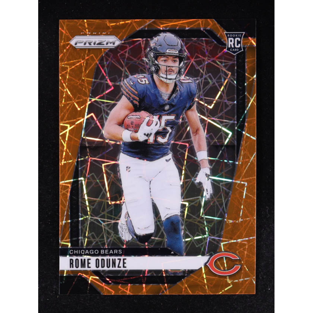 Rome Odunze 2024 Panini Prizm Prizms Lazer #385 RC at PristineAuction.com