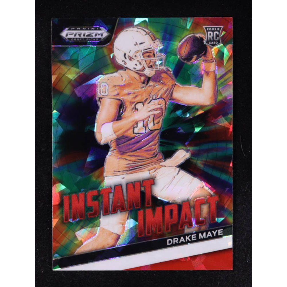 Drake Maye 2024 Panini Prizm Draft Picks Instant Impact Red Ice #4 RC at PristineAuction.com