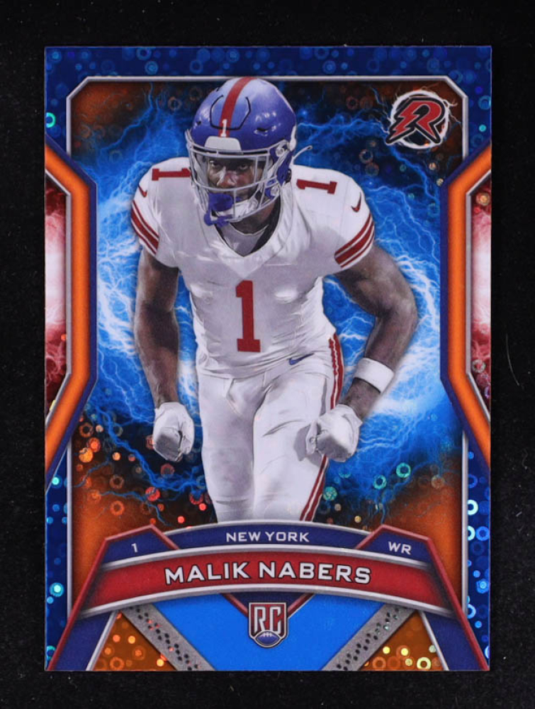 Malik Nabers 2024 Topps Resurgence Blue and Orange Spark #170 RC