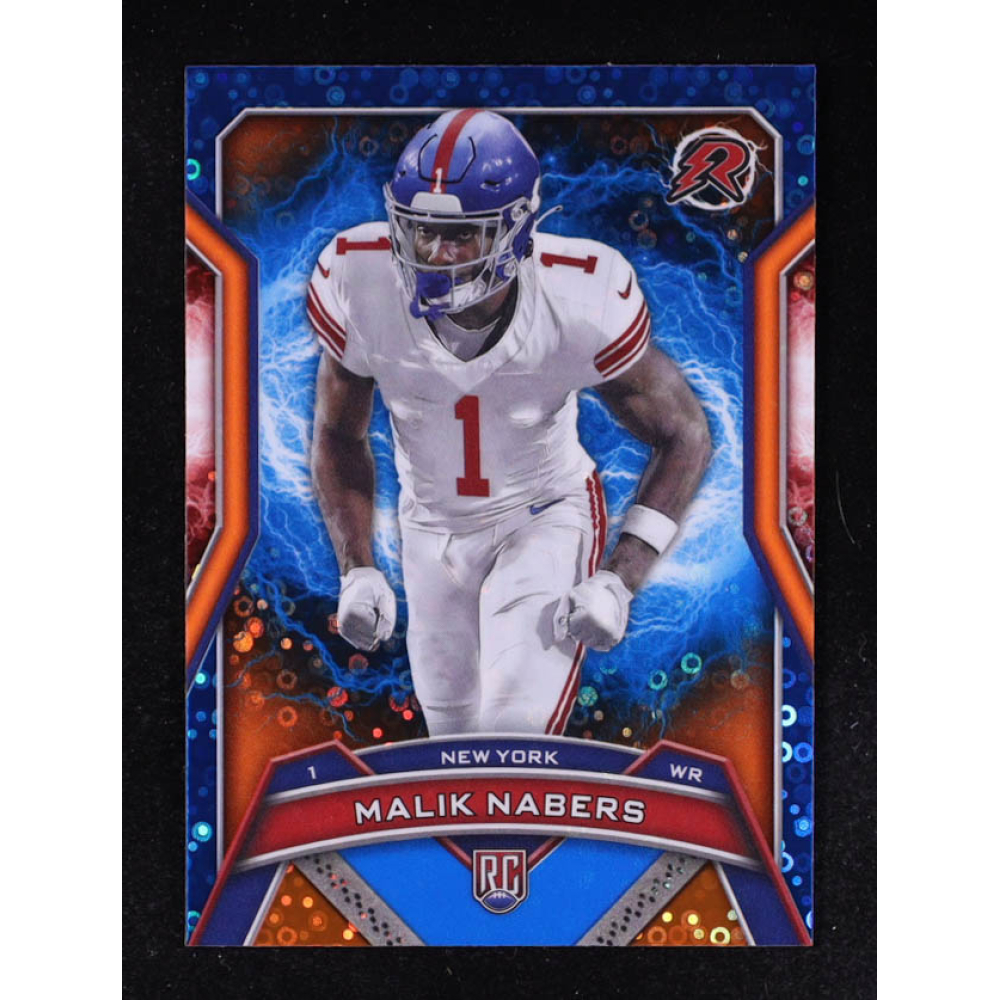 Malik Nabers 2024 Topps Resurgence Blue and Orange Spark #170 RC at PristineAuction.com