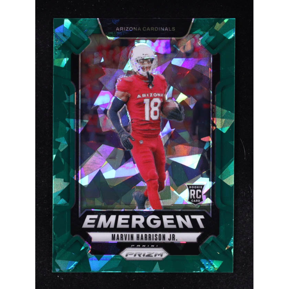 Marvin Harrison Jr. 2024 Panini Prizm Emergent Prizms Green Ice #5 RC at PristineAuction.com