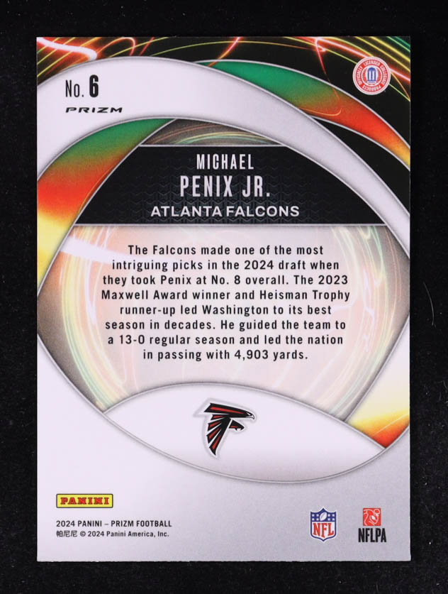 Michael Penix Jr. 2024 Panini Prizm Portals Prizms Green #6 RC at PristineAuction.com Michael Penix Jr. 2024 Panini Prizm Portals Prizms Green #6 RC at PristineAuction.com