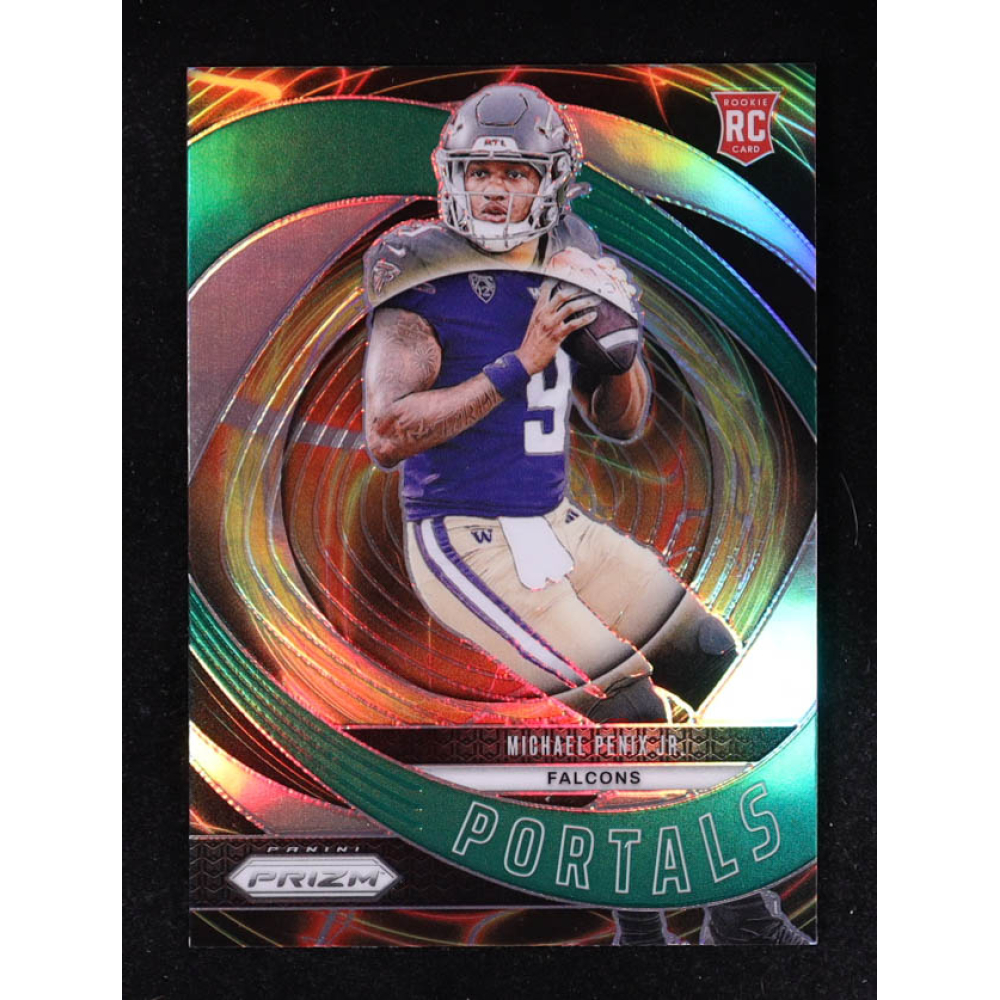 Michael Penix Jr. 2024 Panini Prizm Portals Prizms Green #6 RC at PristineAuction.com
