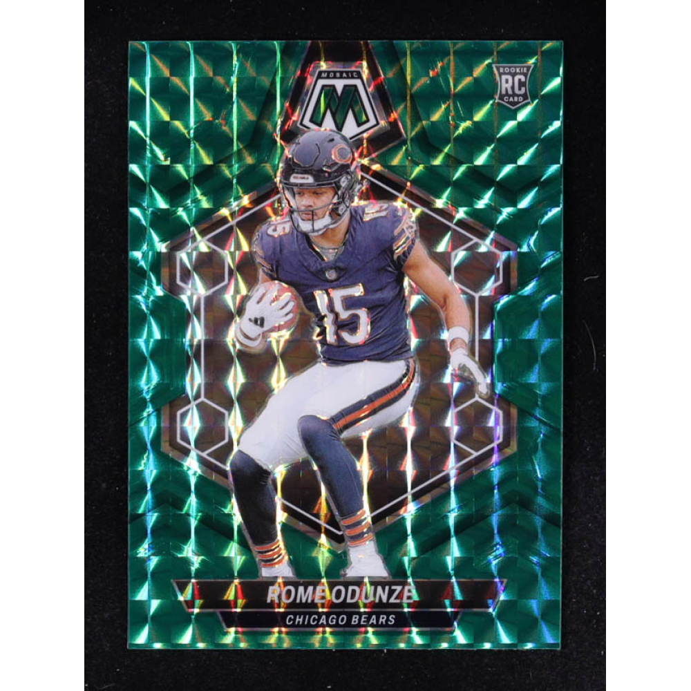 Rome Odunze 2024 Panini Mosaic Mosaic Green #309 RC at PristineAuction.com