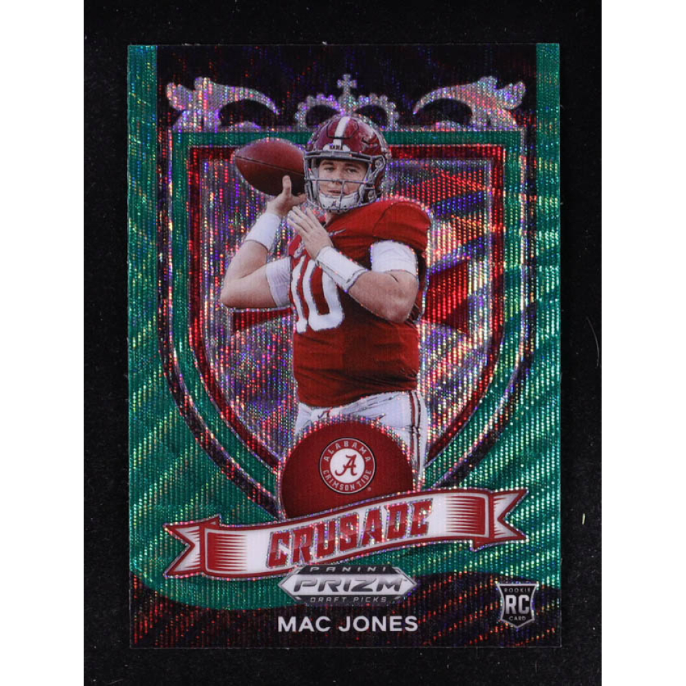 Mac Jones 2021 Panini Prizm Draft Picks Prizms Green Wave #170 C RC at PristineAuction.com