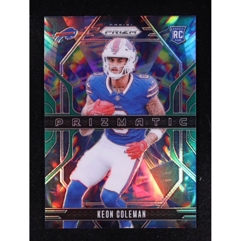 Keon Coleman 2024 Panini Prizm Prizmatic Prizms Green #15 RC at PristineAuction.com