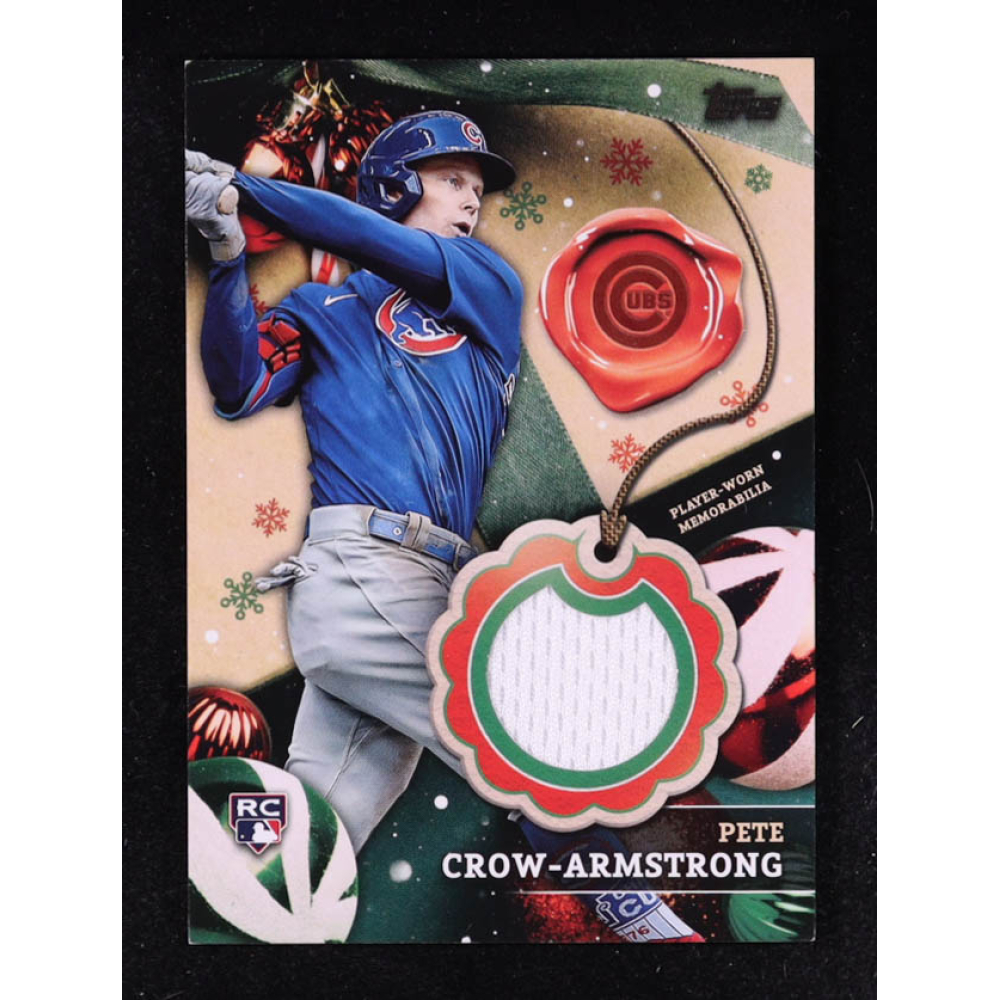 Pete Crow-Armstrong 2024 Topps Holiday Relics #RCPC RC at PristineAuction.com