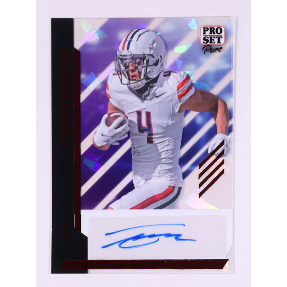 Tetairoa McMillan 2024 Pro Set Pure Crystals Red Spectrum #BATMM #4/4 RC at PristineAuction.com