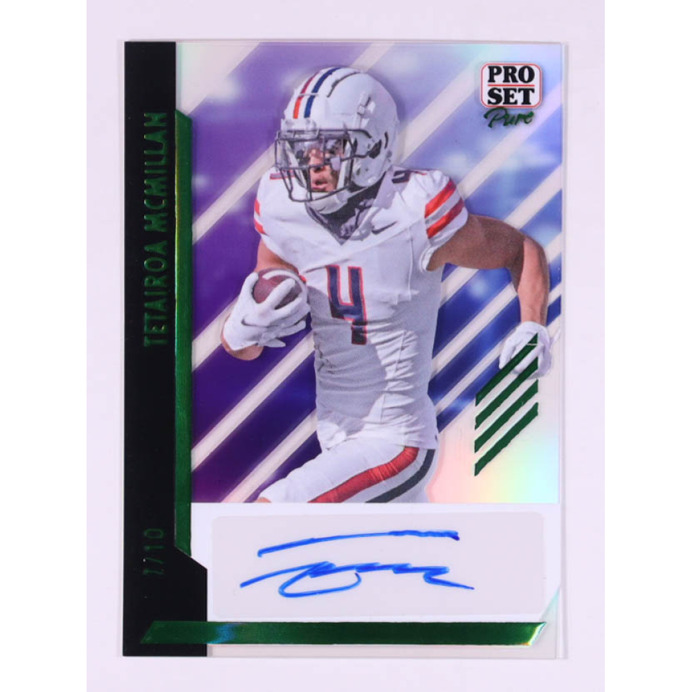 Tetairoa McMillan 2024 Pro Set Pure Holo Green Spectrum #BATMM #07/10 RC at PristineAuction.com