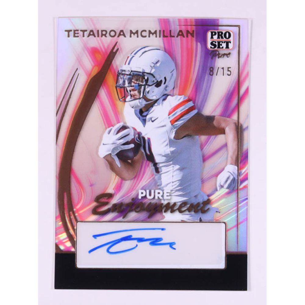 Tetairoa McMillan 2024 Pro Set Pure Pure Enjoyment Holo Bronze Spectrum #PETMM #08/15 RC at PristineAuction.com