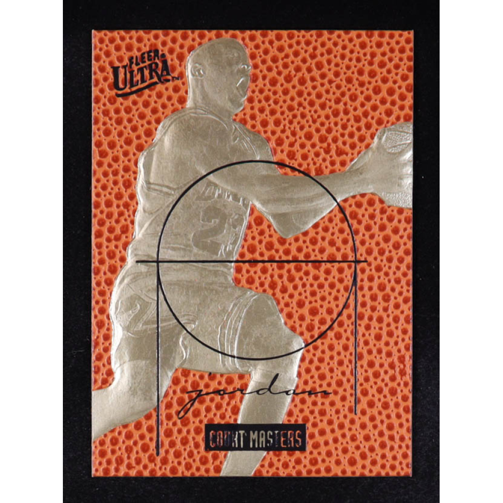 Michael Jordan 1997 Fleer Ultra Court Masters Feel the Game 23KT Gold Card at PristineAuction.com