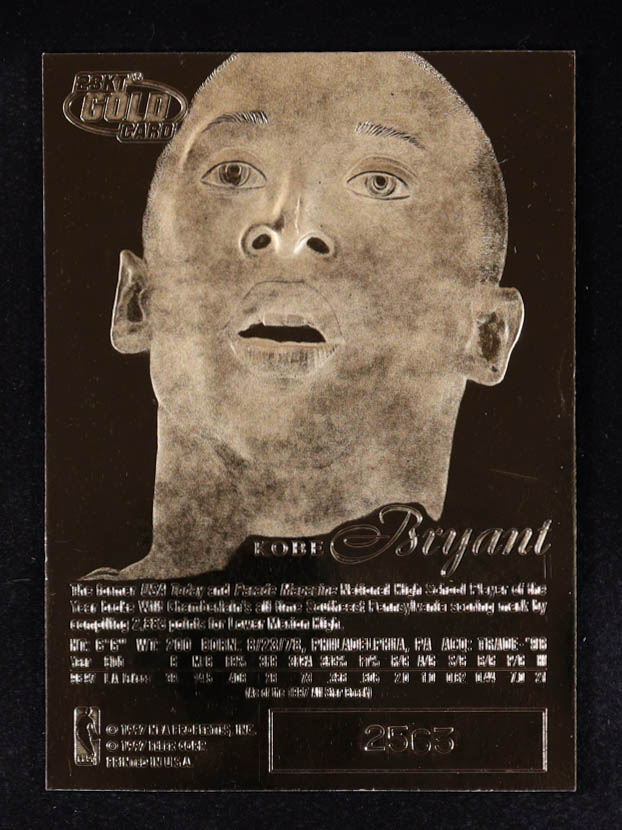 Kobe Bryant 1996-97 Flair Showcase Feel the Game 23Kt Gold RC at PristineAuction.com Kobe Bryant 1996-97 Flair Showcase Feel the Game 23Kt Gold RC at PristineAuction.com