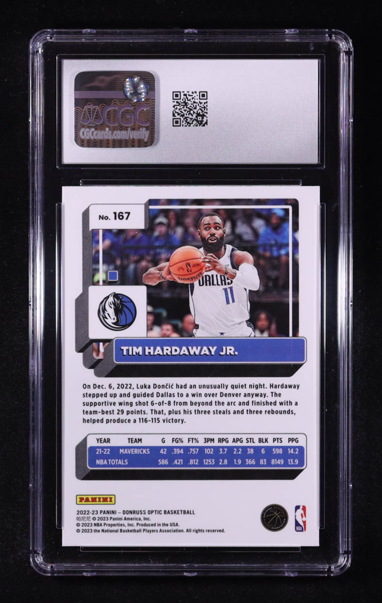 Tim Hardaway Jr. 2022-23 Donruss Optic #167 (CGC 10) at PristineAuction.com Tim Hardaway Jr. 2022-23 Donruss Optic #167 (CGC 10) at PristineAuction.com