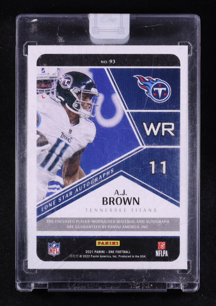 AJ Brown 2021 Panini One Lone Star Jersey Autographs Gold #93 #03/10 at PristineAuction.com AJ Brown 2021 Panini One Lone Star Jersey Autographs Gold #93 #03/10 at PristineAuction.com
