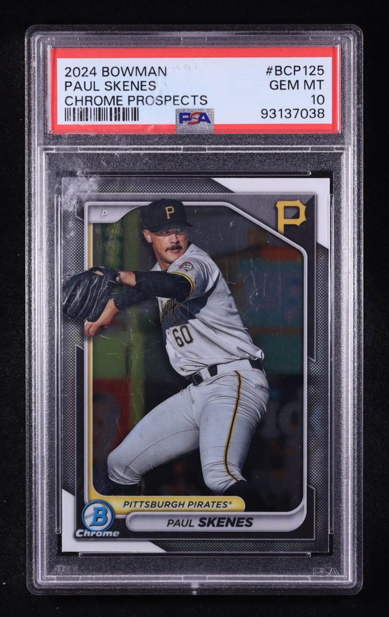 Paul Skenes 2024 Bowman Chrome Prospects #BCP125 RC (PSA 10) at PristineAuction.com Paul Skenes 2024 Bowman Chrome Prospects #BCP125 RC (PSA 10) at PristineAuction.com