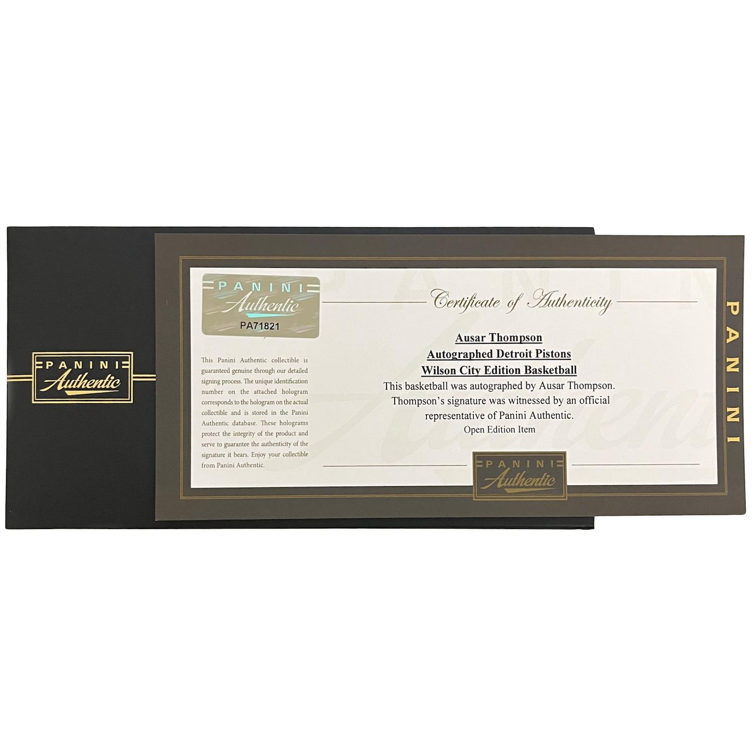 Ausar Thompson Signed Pistons City Edition Basketball (Panini) at PristineAuction.com Ausar Thompson Signed Pistons City Edition Basketball (Panini) at PristineAuction.com