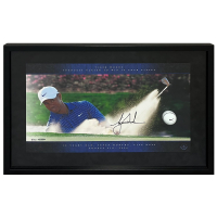 Tiger Woods Signed LE "Youngest to 50" Custom Framed Break Through Display (UDA) at PristineAuction.com