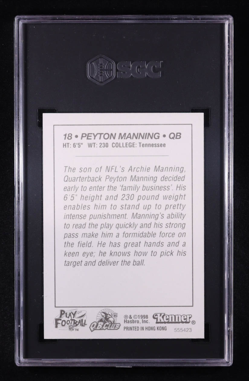 Peyton Manning 1998 Kenner Starting Lineup Extended Cards #5 RC (SGC 9.5) at PristineAuction.com Peyton Manning 1998 Kenner Starting Lineup Extended Cards #5 RC (SGC 9.5) at PristineAuction.com