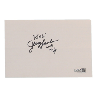 Jerry "The King" Lawler Signed 4x6 Cut Inscribed "WWE HOF 07" (JSA) at PristineAuction.com