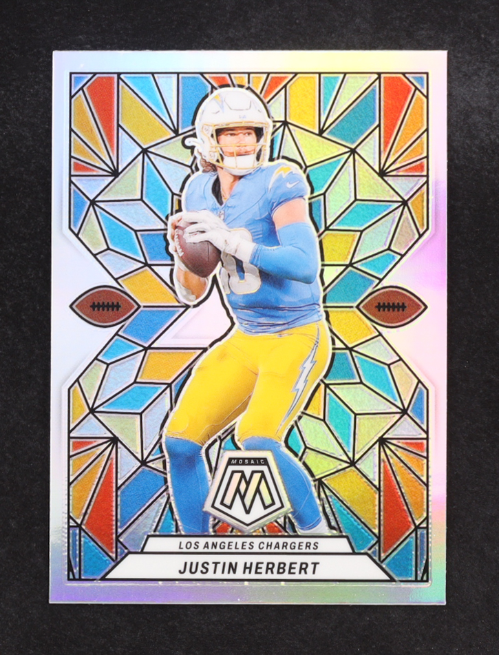 Justin Herbert 2024 Panini Mosaic Stained Glass #3 at PristineAuction.com Justin Herbert 2024 Panini Mosaic Stained Glass #3 at PristineAuction.com