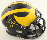 Ty Law Signed Michigan Wolverines Speed Mini Helmet With Visor (Beckett) at PristineAuction.com