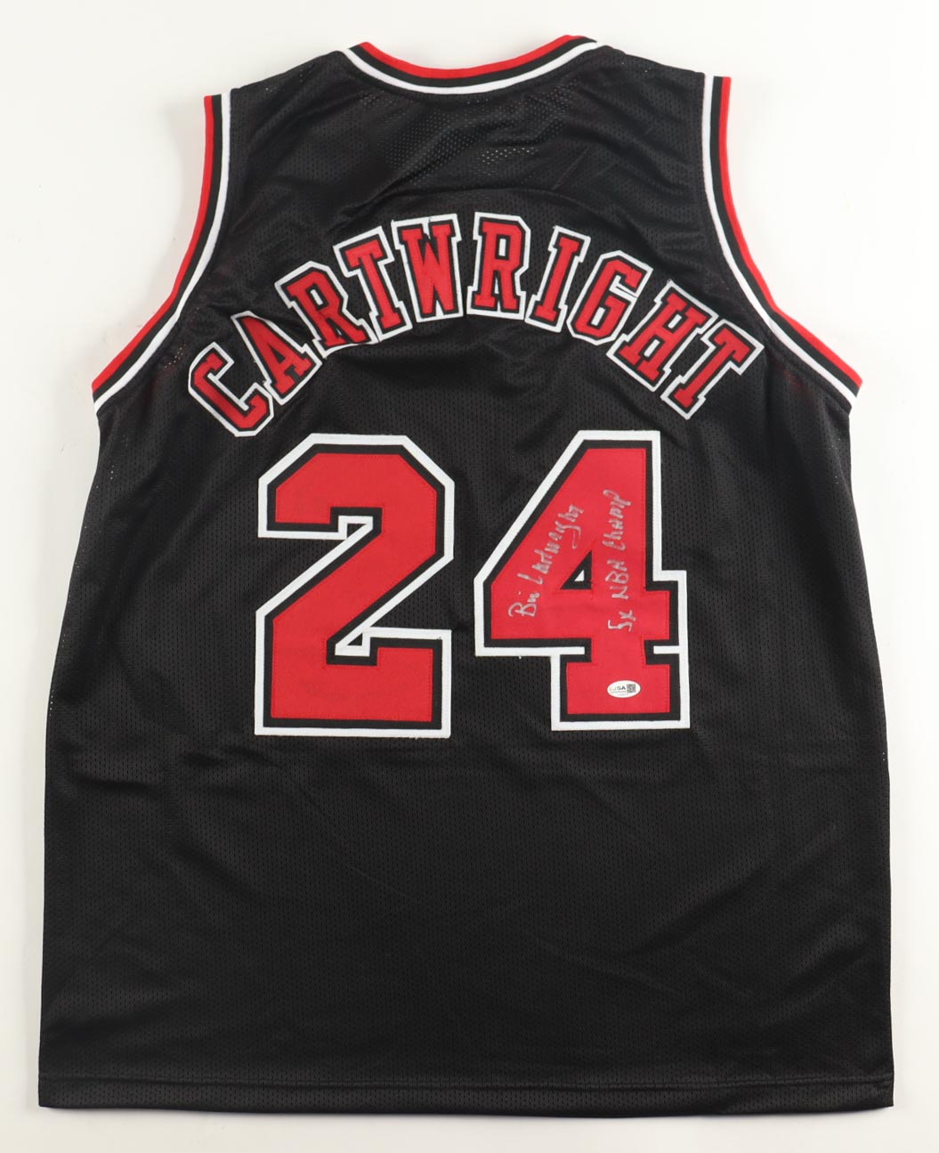 Bill Cartwright Signed Jersey Inscribed "5x NBA Champ" (JSA) at PristineAuction.com Bill Cartwright Signed Jersey Inscribed "5x NBA Champ" (JSA) at PristineAuction.com