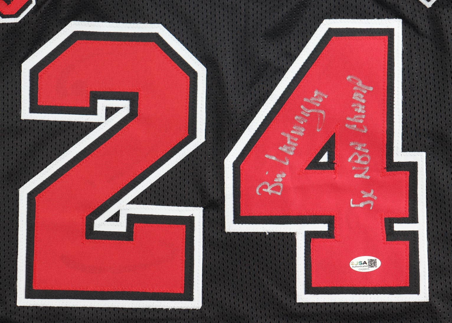 Bill Cartwright Signed Jersey Inscribed "5x NBA Champ" (JSA) at PristineAuction.com Bill Cartwright Signed Jersey Inscribed "5x NBA Champ" (JSA) at PristineAuction.com