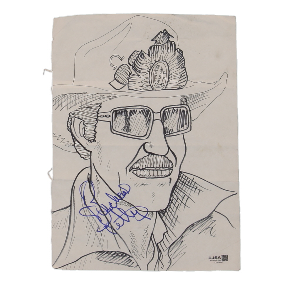 Richard Petty Signed 8x11 Hand-Drawn Sketch (JSA) at PristineAuction.com Richard Petty Signed 8x11 Hand-Drawn Sketch (JSA) at PristineAuction.com